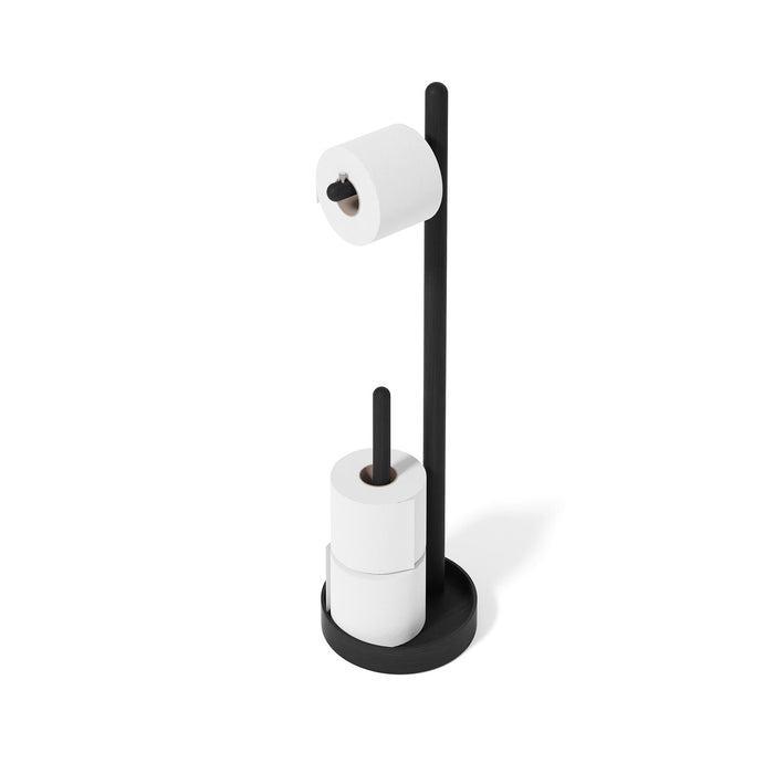 freestanding roll holder 'Yoku' dark oak