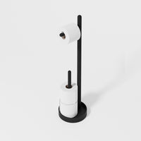 freestanding roll holder 'Yoku' dark oak