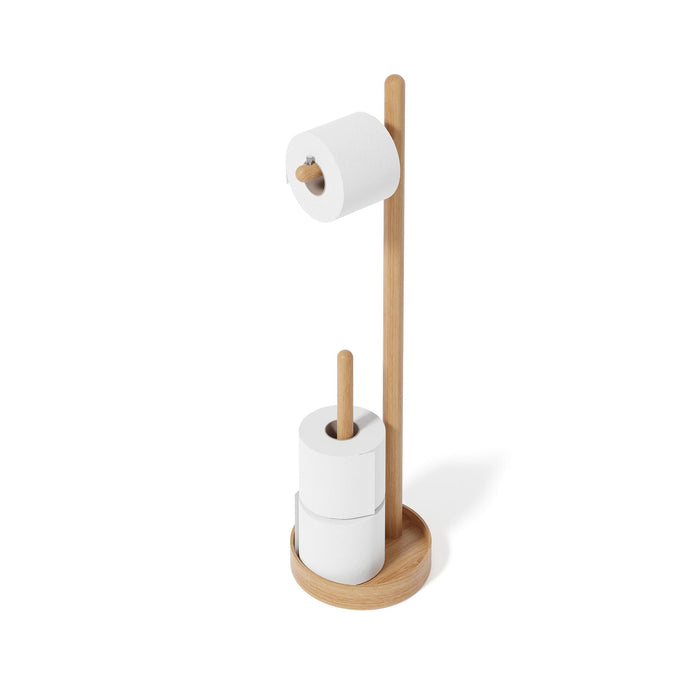freestanding roll holder 'Yoku' oak