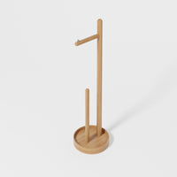 freestanding roll holder 'Yoku' oak