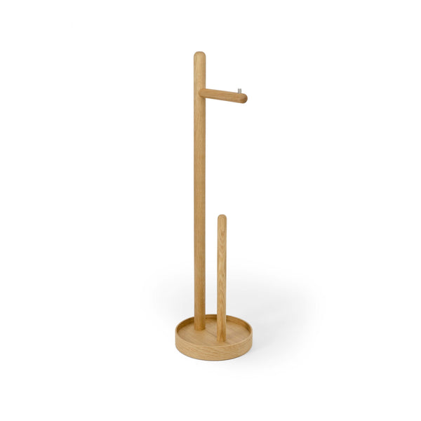 freestanding roll holder 'Yoku' oak