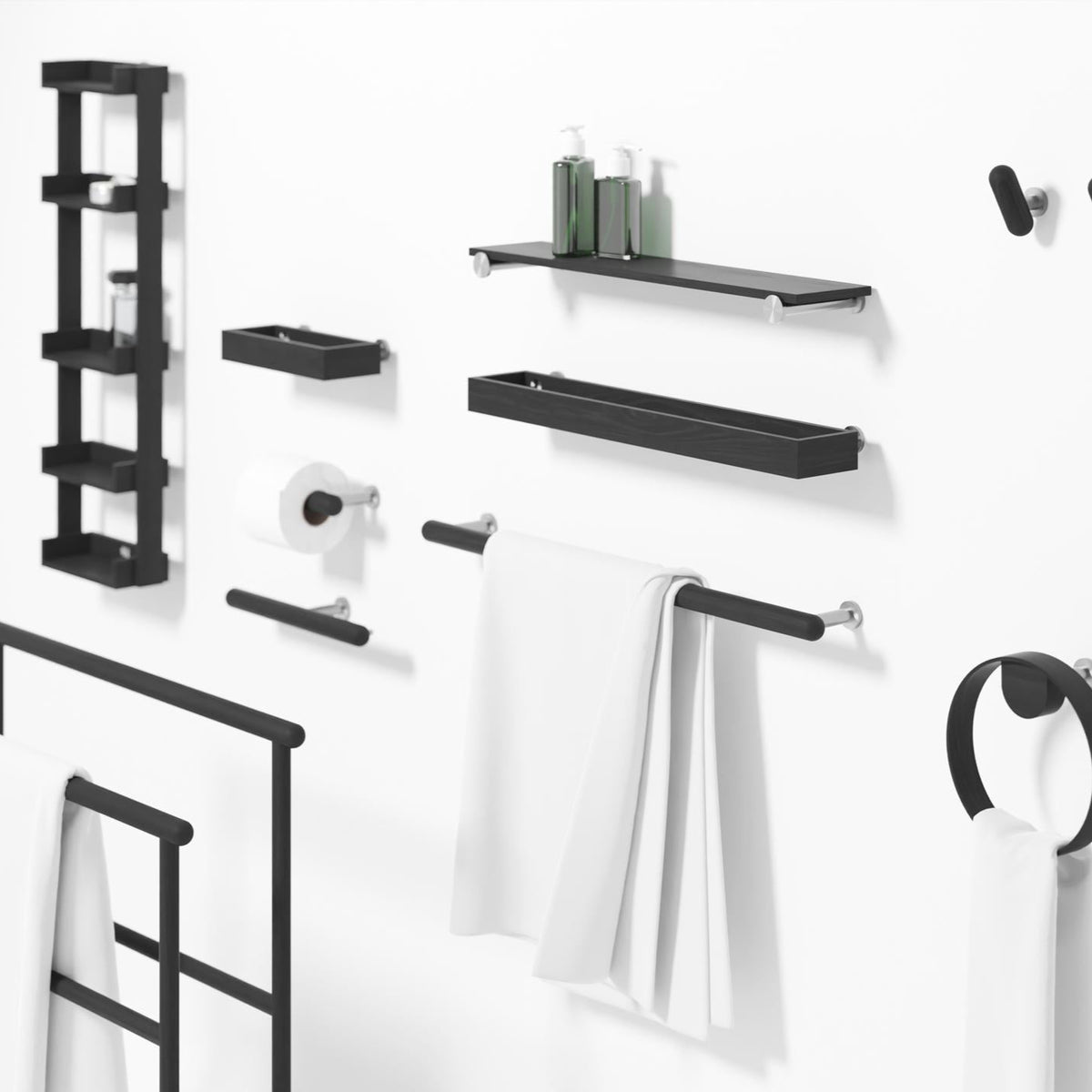towel rail yoku - dark oak