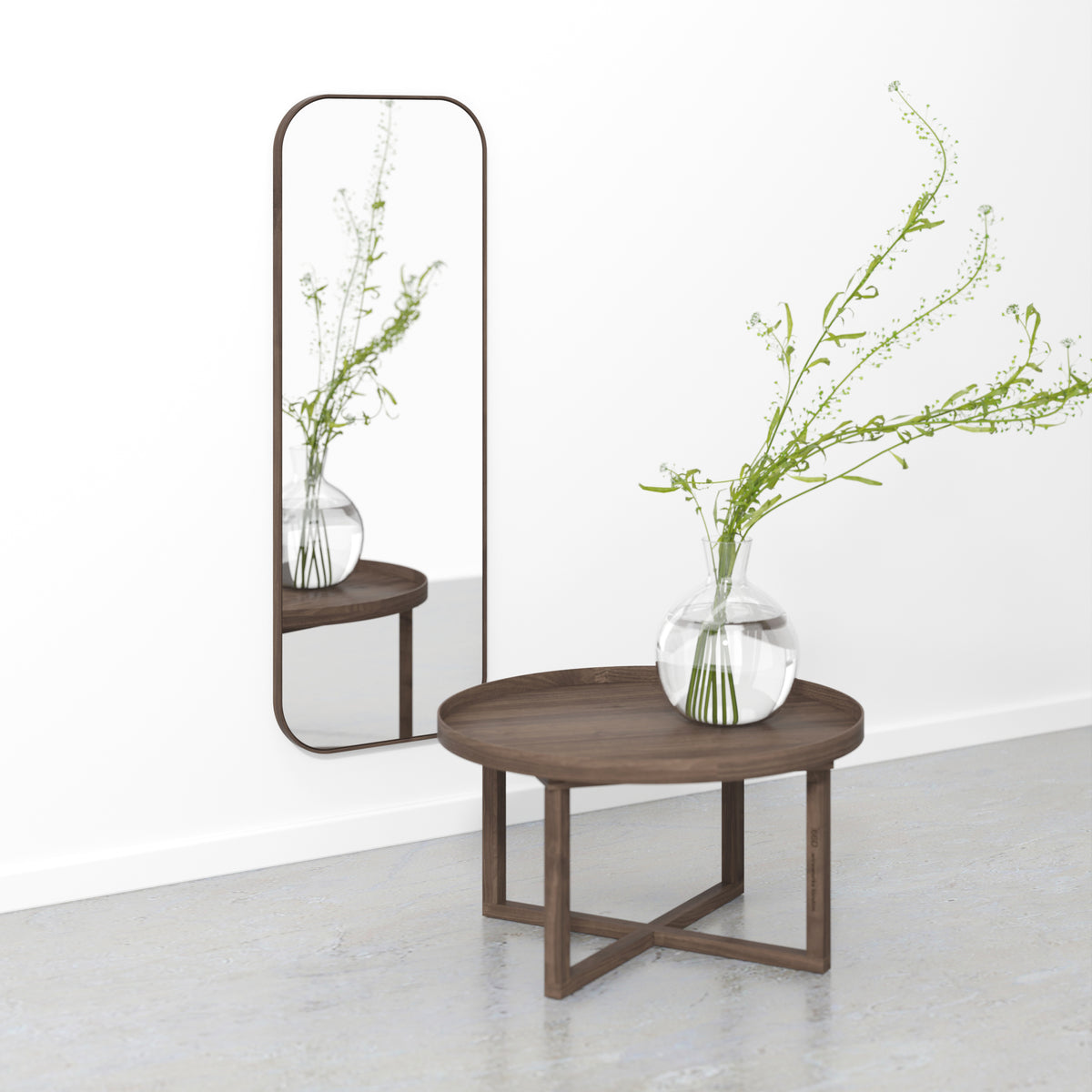 Dressing mirror 'Gaze' walnut
