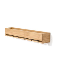 glass holder shelf - oak