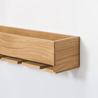 glass holder shelf - oak