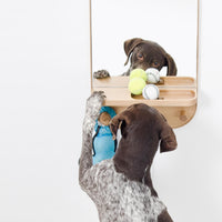 wall mirror silent butler - oak