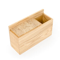 knife & utensils block - oak