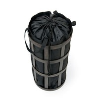 laundry basket cage - dark oak / black
