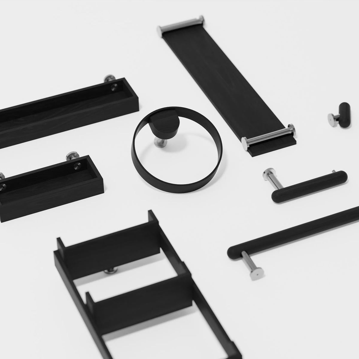 Tray shelf 'Yoku' dark oak