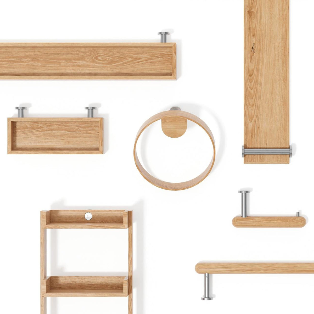 Tray shelf 'Yoku' oak