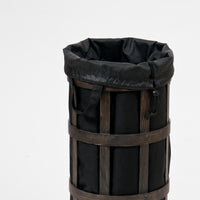 laundry basket cage - dark oak / black