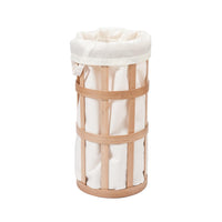 laundry basket cage - oak / white