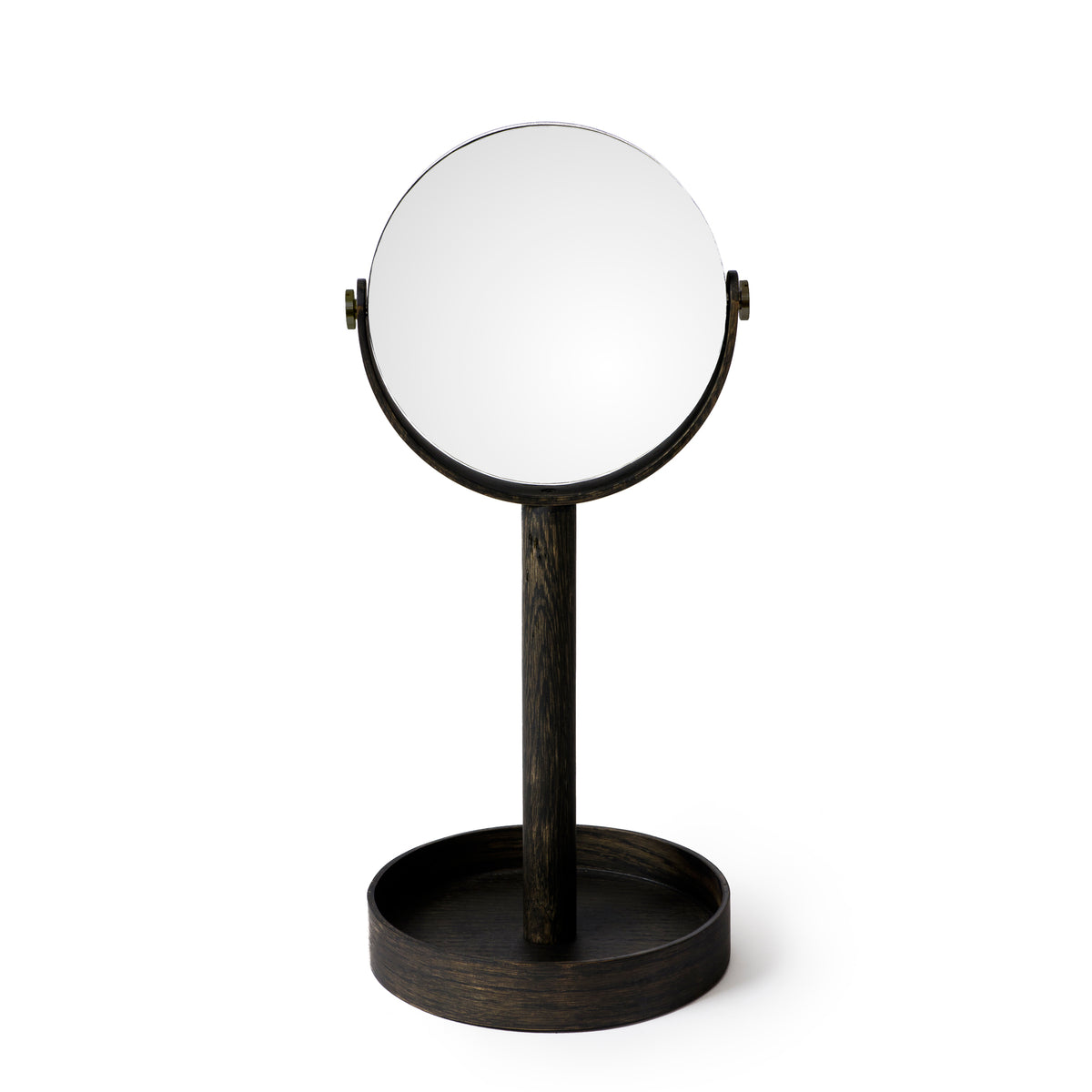 magnify mirror close up - dark oak