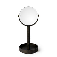 magnify mirror close up - dark oak