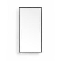 wall mirror 3 tray slimline - dark oak