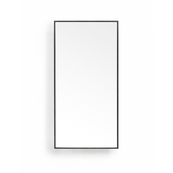 wall mirror 3 tray slimline - dark oak