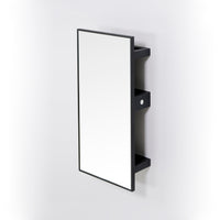 wall mirror 3 tray slimline - dark oak