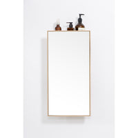 wall mirror 3 tray slimline - oak