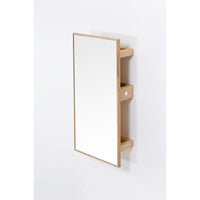 wall mirror 3 tray slimline - oak