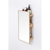 wall mirror 3 tray slimline - oak