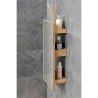 wall mirror 3 tray slimline - oak