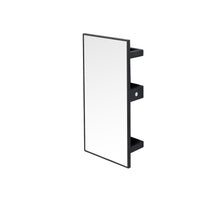 wall mirror 3 tray slimline - dark oak