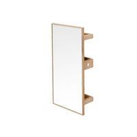 wall mirror 3 tray slimline - oak