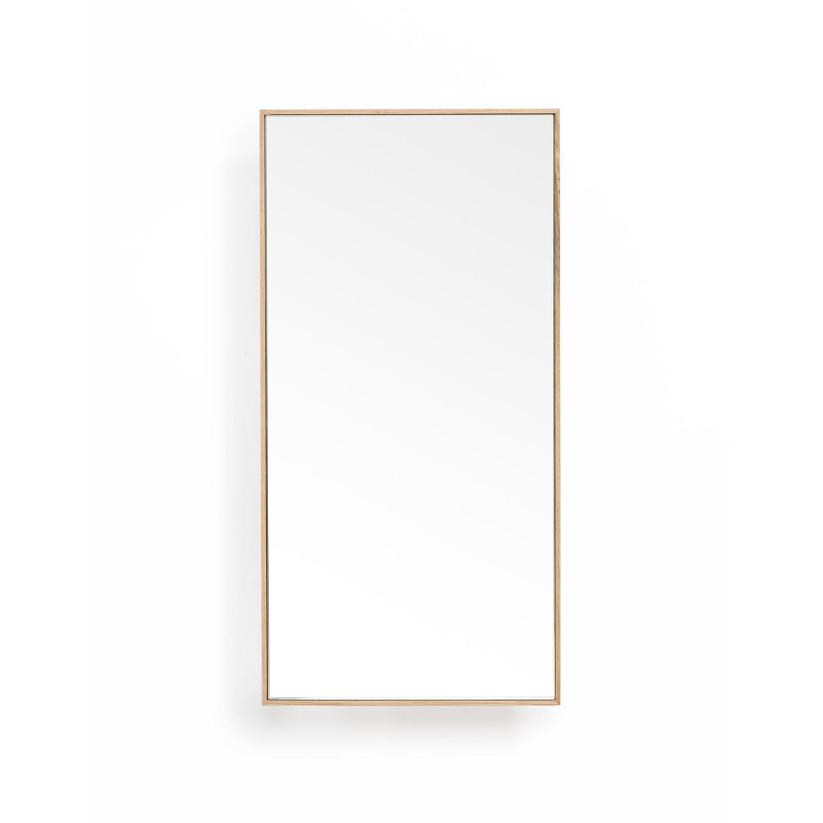 wall mirror 3 tray slimline - oak
