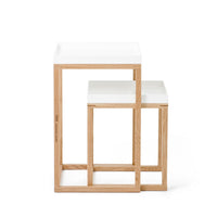 Side tables 'Nest' oak white