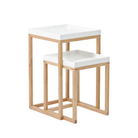 Side tables 'Nest' oak white