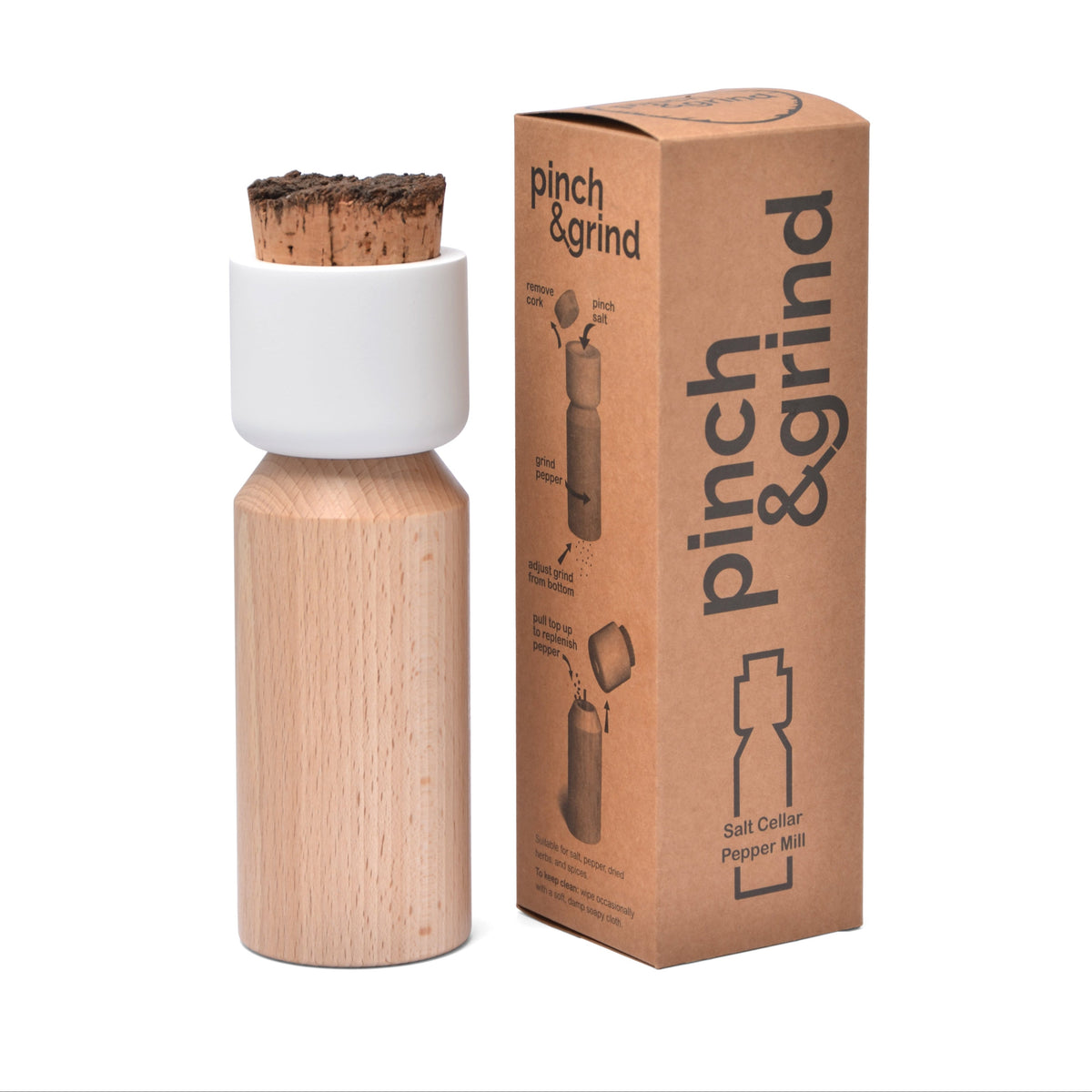 Pepper and salt 'Pinch & Grind'