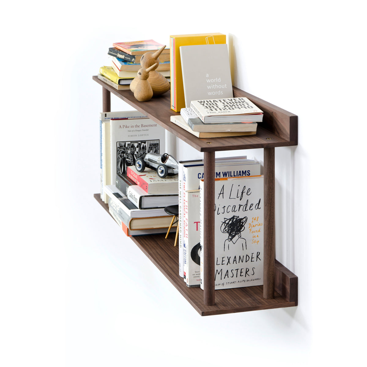 wall shelf platform 2 - walnut