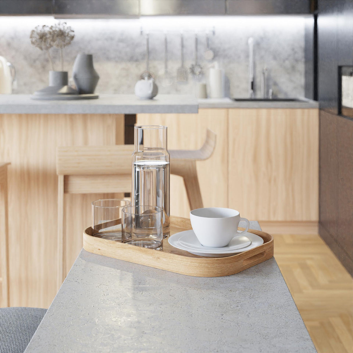 bellhop tray 402 - oak