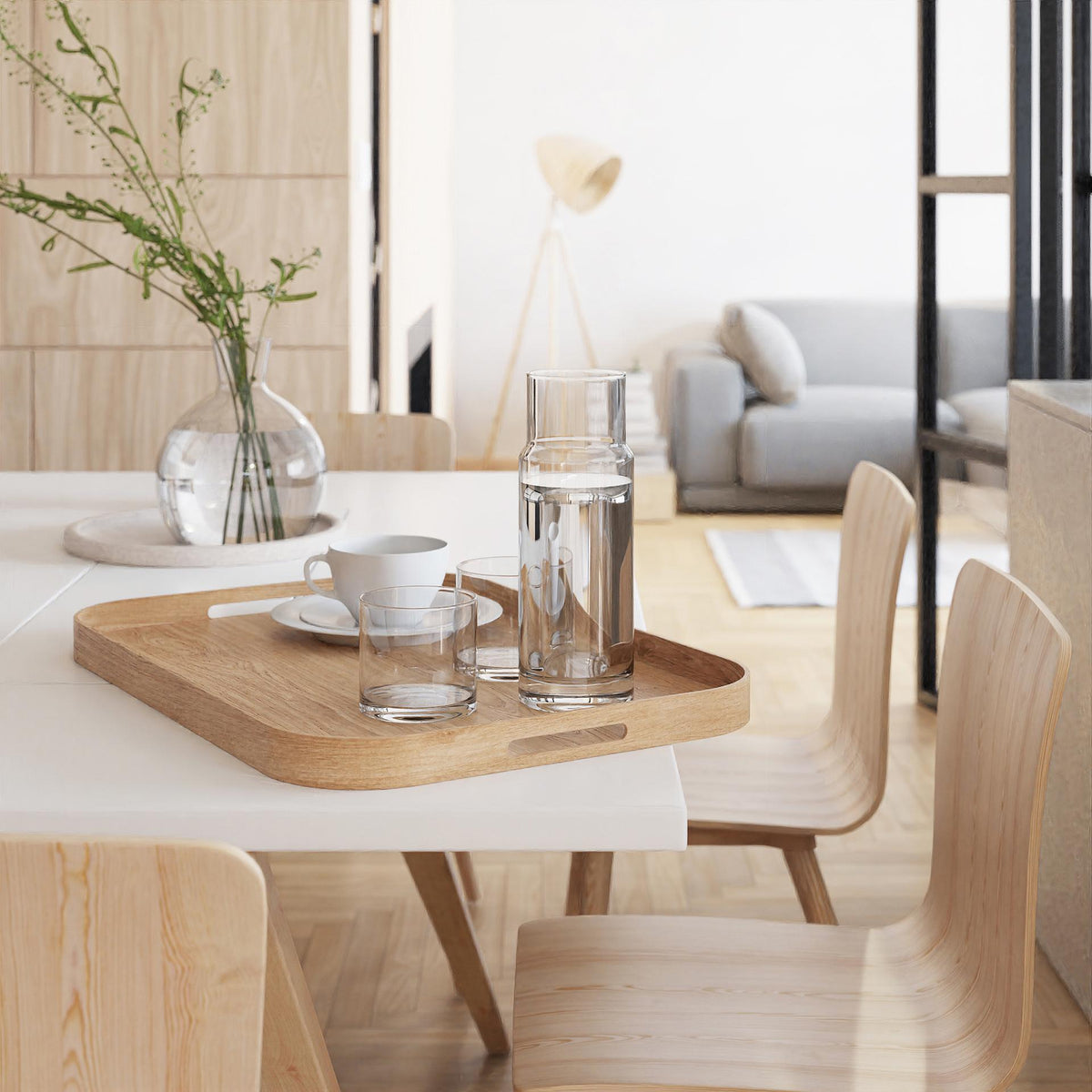bellhop tray 558 - oak