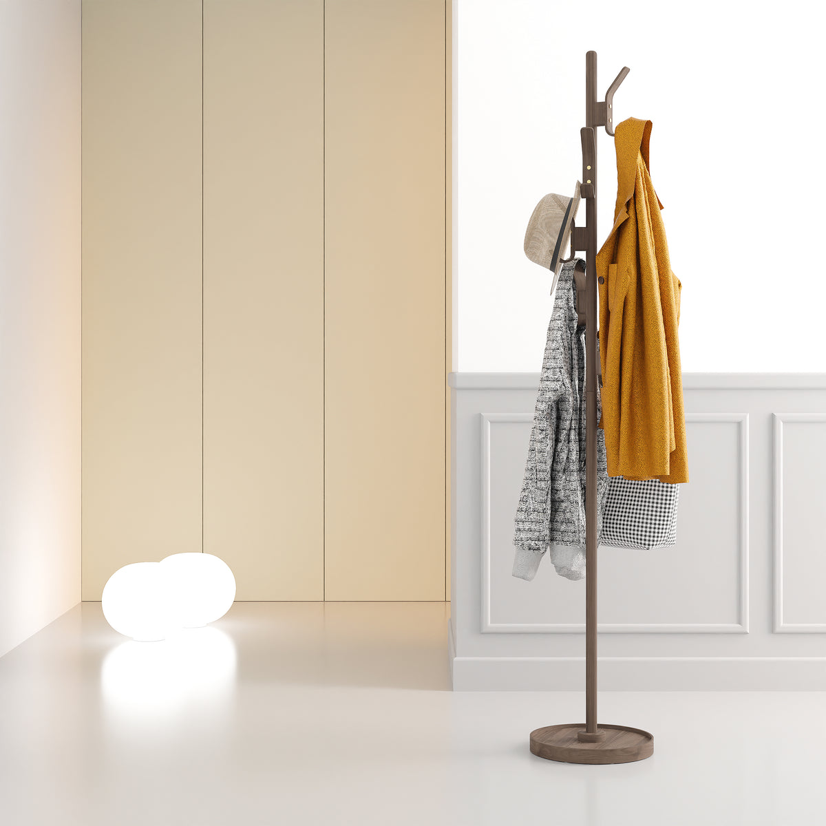 Coat stand 'Right hook' walnut