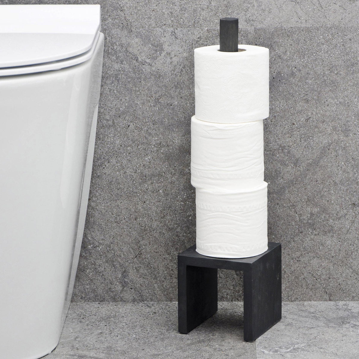 Toilet roll storage 'Cosmos' dark oak