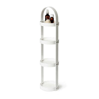 round caddy 4 tray - white