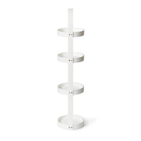 round caddy 4 tray - white