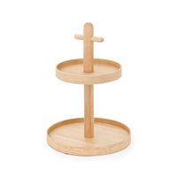 two tier fruit stand - oak