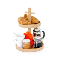two tier fruit stand - oak