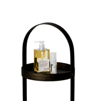 round caddy 3 tray - dark oak