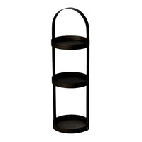 round caddy 3 tray - dark oak