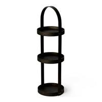 round caddy 3 tray - dark oak