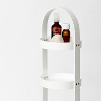 round caddy 4 tray - white