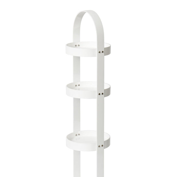 round caddy 4 tray - white