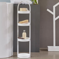 round caddy 4 tray - white
