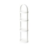 round caddy 4 tray - white