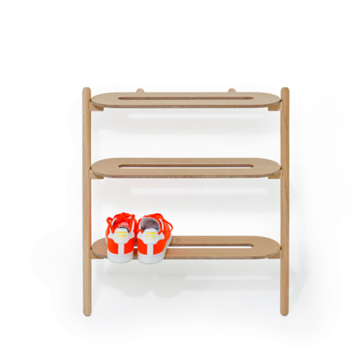 shoe rack heel bar - oak