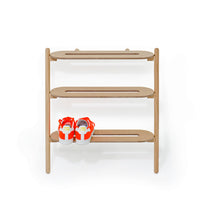 shoe rack heel bar - oak