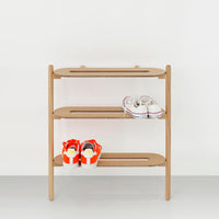 shoe rack heel bar - oak